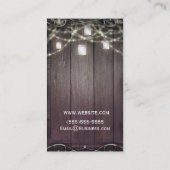 Rustieke houtverlichting & metselaarpotten bloeien visitekaartje (Achterkant)