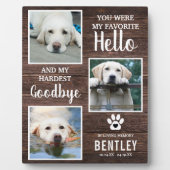 Rustieke huisdier foto-herdenking hond aandenken | fotoplaat (Voorkant)