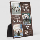 Rustieke huisdier foto-herdenking hond aandenken | fotoplaat (Zijkant)