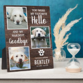 Rustieke huisdier foto-herdenking hond aandenken | fotoplaat (Zijkant)