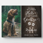 Rustieke huisdier-herdenkingsfoto fotoplaat (Voorkant)