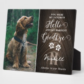 Rustieke huisdier-herdenkingsfoto fotoplaat (Zijkant)