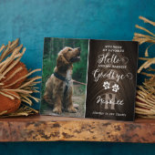 Rustieke huisdier-herdenkingsfoto fotoplaat (Zijkant)