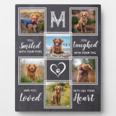 Rustieke huisdier-herinnering Unieke fotocollage Fotoplaat (Voorkant)