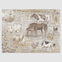 Rustieke  huisdieren Ephemera Beige