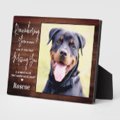 Rustieke huisdierherdenking Aangepaste hondengeden Fotoplaat (Zijkant)