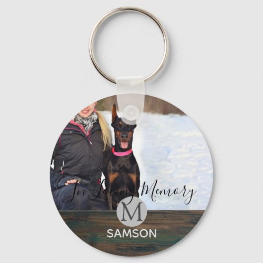 Rustieke huisdierherdenking FOTO - Ter liefdevolle Sleutelhanger (Voorkant)