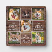 Rustieke huisdierherdenking Hond Verlies Cadeau 5 Fotoplaat (Voorkant)