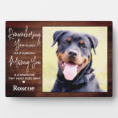 Rustieke huisdierherdenking Persoonlijk hondenheri Fotoplaat (voorkant)
