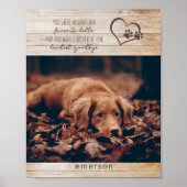Rustieke huisdierhond-herdenkingsfoto poster (Voorkant)
