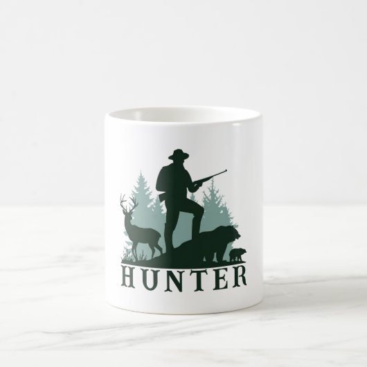 Rustieke Hunter Silhouette met Wildlife Mok (Center)