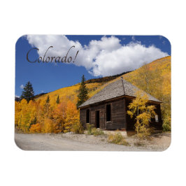 Rustieke hut in Briljant Geel Aspens Colorado Magneet