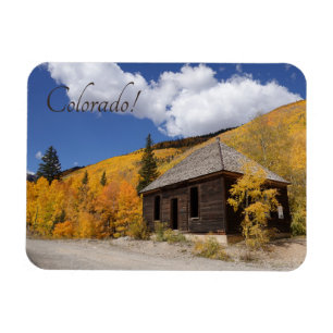 Rustieke hut in Briljant Geel Aspens Colorado Magneet