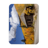 Rustieke hut in Briljant Geel Aspens Colorado Magneet (Verticaal)