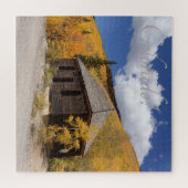 Rustieke hut in de Briljante Aspens in de buurt va Legpuzzel (Horizontaal)