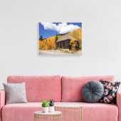 Rustieke hut in de Gouden Bossen Canvas Afdruk (Insitu (Woonkamer))