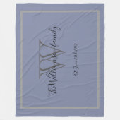 Rustieke huwelijkscadeau Chic Script Keepsake Mono Fleece Deken (Voorkant)