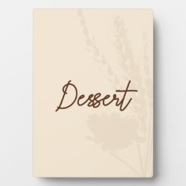 Rustieke huwelijkskaart dessert tafel - Tarwe deta Fotoplaat