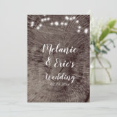 Rustieke huwelijksloglights Huwelijksprogramma Kaart (Staand voorkant)