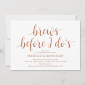 Rustieke huwelijksproefdinermaal, modern koper kaart (Voorkant)