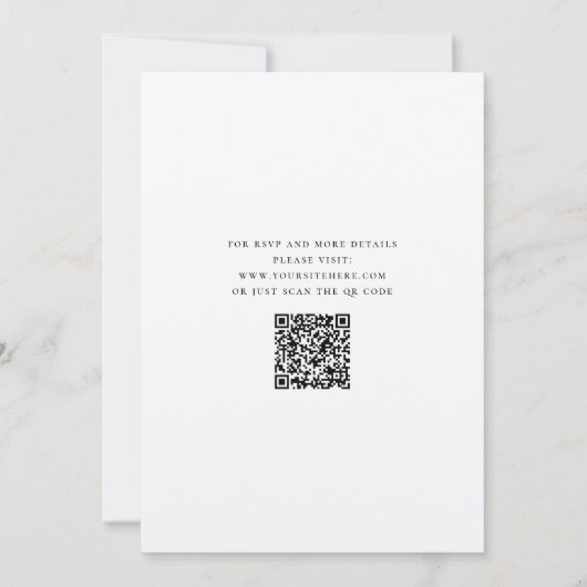 Rustieke huwelijksuitnodiging kraft. Wij nodigen u Kaart (Achterkant)