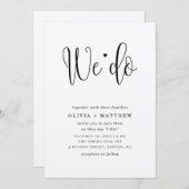 Rustieke huwelijksuitnodiging kraft. Wij nodigen u Kaart (Voorkant / Achterkant)