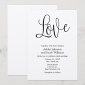 Rustieke huwelijksuitnodiging liefde. Kraft vraagt Kaart (Voorkant / Achterkant)