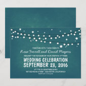 Rustieke huwelijksuitnodiging & Sterrennacht licht Kaart (Voorkant / Achterkant)