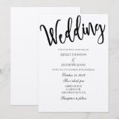 Rustieke huwelijksuitnodiging. Typografie invite k Kaart (Voorkant / Achterkant)