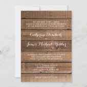 Rustieke huwelijksuitnodiging Verwoording van de o Kaart (Voorkant)