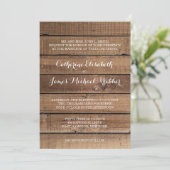 Rustieke huwelijksuitnodiging Verwoording van de o Kaart (Staand voorkant)