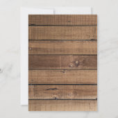 Rustieke huwelijksuitnodiging Verwoording van de o Kaart (Achterkant)