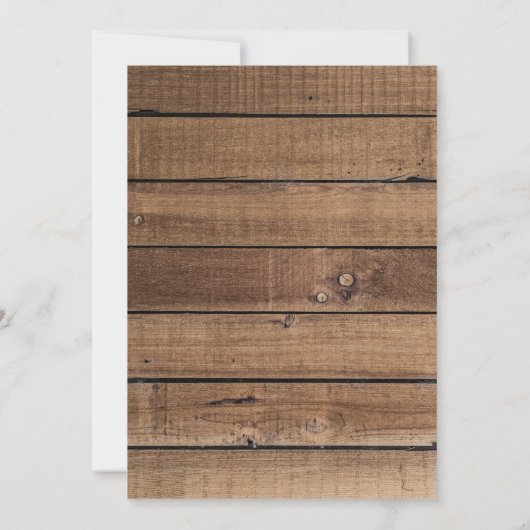 Rustieke huwelijksuitnodiging Verwoording van de o Kaart (Achterkant)