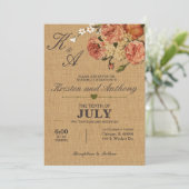  rustieke huwelijksuitnodigingen kaart (Staand voorkant)