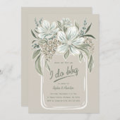 Rustieke 'I Do BBQ' koppel bruidsfeest uitnodiging (Voorkant / Achterkant)