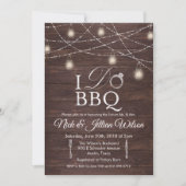 Rustieke I DO BBQ Koppel Bruiloft Uitnodiging (Voorkant)