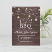 Rustieke I DO BBQ Koppel Bruiloft Uitnodiging (Staand voorkant)
