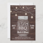 Rustieke I DO BBQ Mason Jar Uitnodiging (Voorkant)