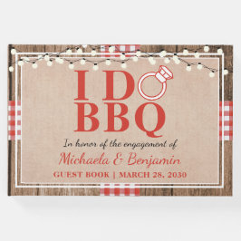 Rustieke 'I Do BBQ' Uitnodiging Verlovingsfeest Ko Gastenboek