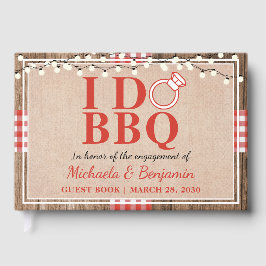 Rustieke I Do BBQ Verloving Feest Koppels Bruispar Gastenboek