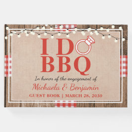 Rustieke 'I Do BBQ' Verlovingsfeest Koppel Bruispa Gastenboek