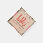 Rustieke 'I Do BBQ' Verlovingsfeest Koppel Bruispa Servet (Hoek)