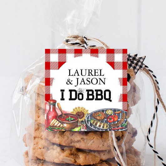 Rustieke I Do BBQ Zonnebloem Verlovingsfeest Vierkante Sticker