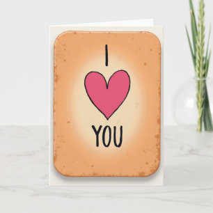 Rustieke I Love You Romantische Kaart