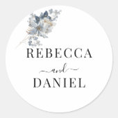 rustieke illustratie met waterverf van bloemstuk ronde sticker (Voorkant)