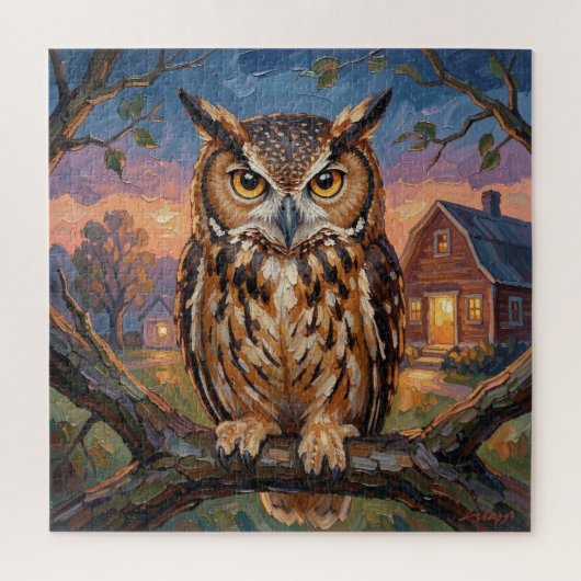 Rustieke Impasto Oehoe  Legpuzzel (Verticaal)