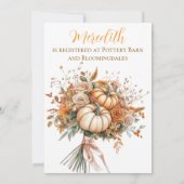 Rustieke 'In de herfst verliefd' bruidsbruiloft ui Kaart (Achterkant)