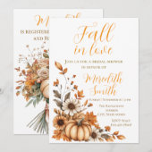 Rustieke 'In de herfst verliefd' bruidsbruiloft ui Kaart (Voorkant / Achterkant)