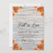 Rustieke 'In de Liefde Gevallen' Slingerlichten Br Kaart (Voorkant)