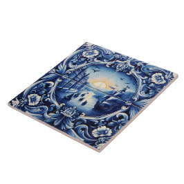 Rustieke Indigo rivier Azulejos Tegeltje